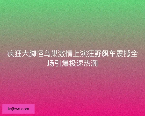 疯狂大脚怪鸟巢激情上演狂野飙车震撼全场引爆极速热潮